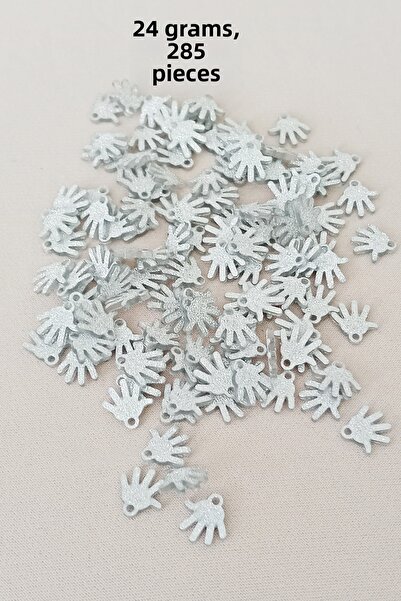 OEM Oya فستان سهرة قلادة سوار شبكي معدني بلاستيك ترتر فضي اللون 24 جرام 285 ق...