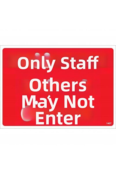 BilfolD لافتة تحذير: لا يمكن دخول أي شخص من الموظفين إلا المضيفين، مقاس 25×35...