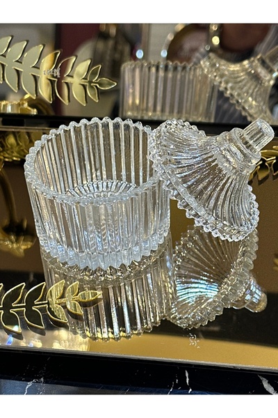 pırıltı home 6 Mini Turkish Delight Containers with Lids - Sugar Bowl - Prese...