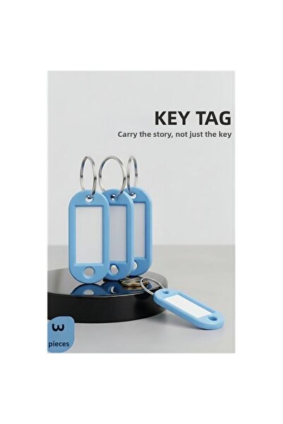 Fırsatkolik 3-Piece Keychain Ring with Tags – Name Can Be Written, Stylish De...