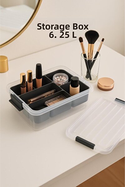 Depa 6.25 L Transparent Storage Box & Organizer Organizing Box