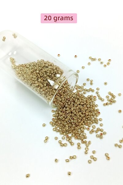 Royaleks Mărgele de nisip din sticlă turnată (11/0) 2 mm - 20 grame - Auriu -...