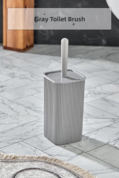 Depa فرشاة المرحاض وفرشاة المرحاض رمادي 2 قطعة