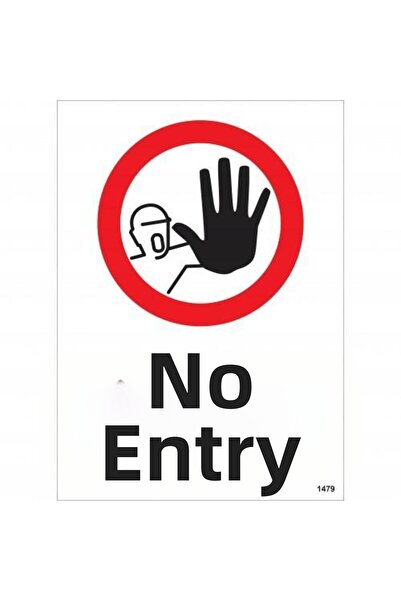 Ethab Ticaret لافتة تحذير ممنوع الدخول 25x35 الرمز:1479