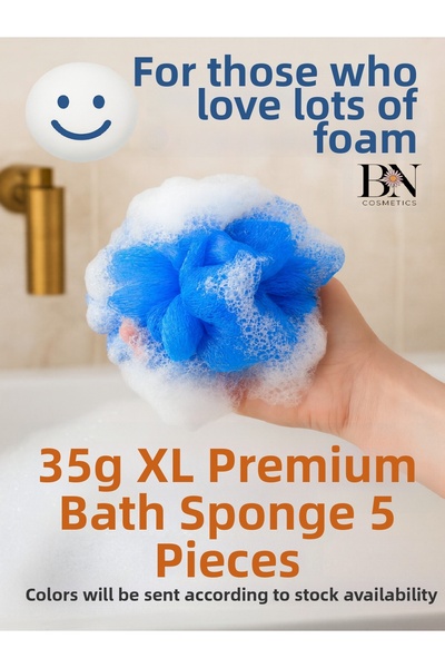 BN Cosmetics 5 قطع من ألياف الاستحمام الفاخرة - ألوان متنوعة - مناسبة للاستخد...