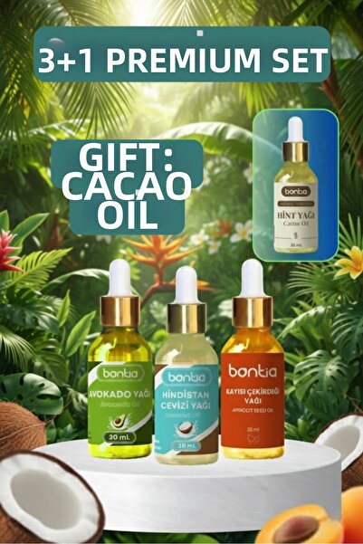 natzera Premium Set – Cold Pressed Castor Oil, Coconut, Avocado, Apricot Kern...