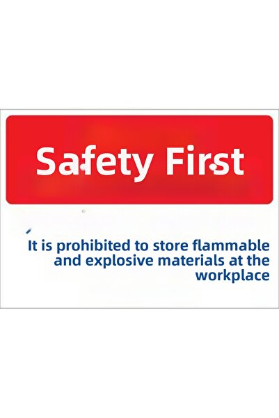 Ethab Ticaret علامة تحذير للمواد القابلة للاشتعال والتألق 25x35 الكود: 880