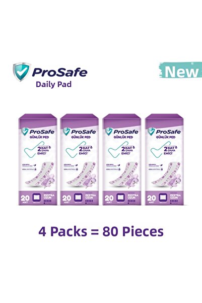 PROSAFE Daily Pads Extra Long 20 Pcs X4