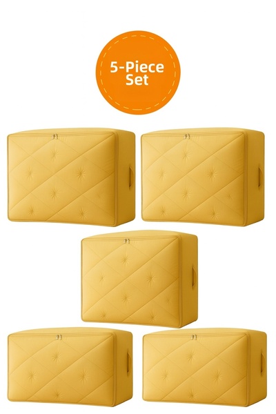 HİG HOME Set of 5 Maxi Size Storage Bags 47X67X35 cm Quilt, Blanket, Clothes ...