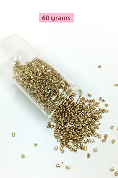 Royaleks Mărgele de sticlă tăiate de 2 mm - 60 de grame - Aur - BNC356