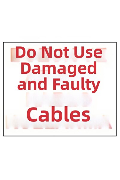BilfolD علامة تحذير لاستخدام الكابلات المعيبة والمعيبة 17.5x25 CODE:301