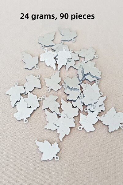 Royaleks Oya Abiye Brățară Colier Plexi Plastic Metalic Paiete Culoare Argint...