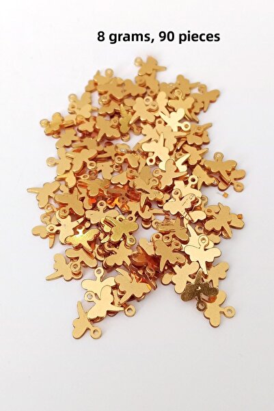 OEM أويا فستان سهرة قلادة سوار شبكي معدني بلاستيك ترتر ذهبي اللون 8 جرام 90 ق...