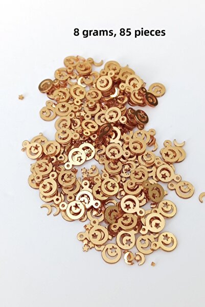 Royaleks Oya Abiye Brățară Colier Plexi Plastic Metalic Paiete Culoare Auriu ...