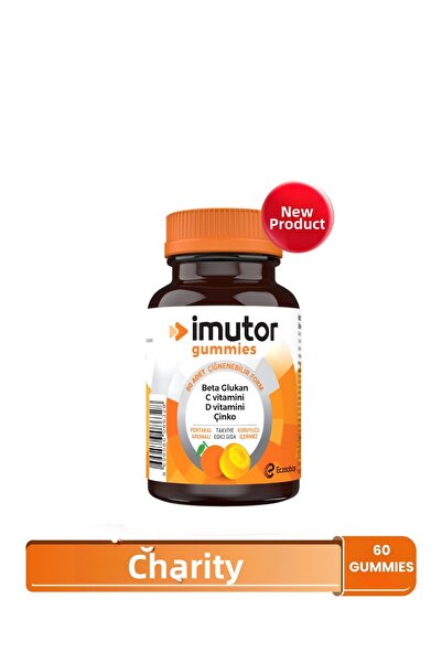 Imutor Gummies 60 Chewable Form – Immune – Family Size Use – Beta Glucan, Vitamin C, Vitamin D, Zinc