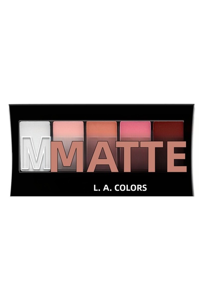 L.A Colors La Colors Matte 5 Color Eyeshadow Palette - Pink Chiffon