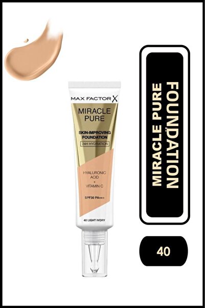 Max Factor Miracle Pure Foundation Light Ivory No: 40