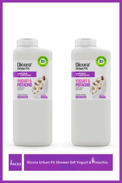 DICORA URBAN FIT Yogurt & Pistachio Shower Gel 400 ml X2 Pieces