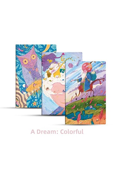 feifei Set de caiete cu dungi triple: Un vis: Multicolor