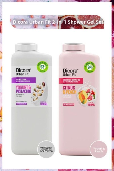 DICORA URBAN FIT Yogurt & Pistachio Peanut + Vitamin C Citrus & Apricot Flavo...