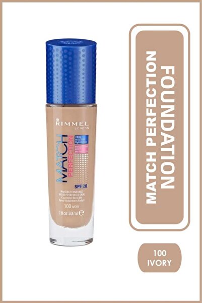 RIMMEL LONDON Fond de ten - Match Perfection 100 Ivory 3614220954011