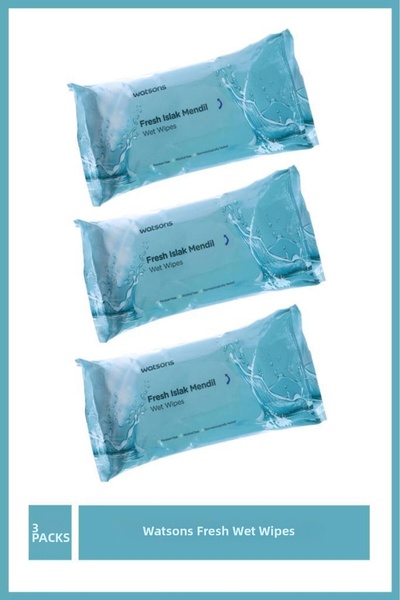Watsons مناديل مبللة 50 قطعة فريش تي آر 3 قطع