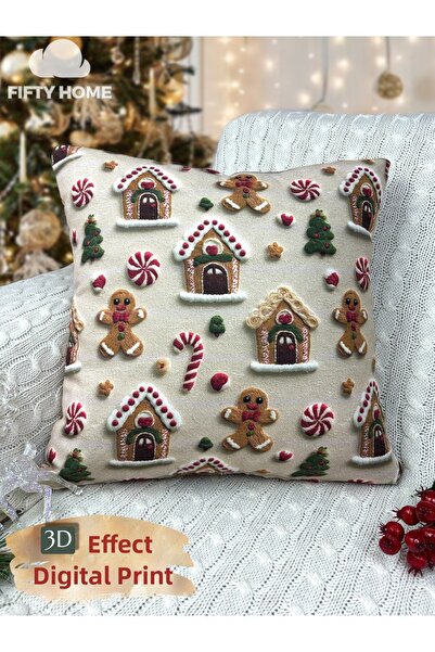 Fifty Home 1 калъфка за възглавница 43x43 cm двустранен дигитален печат Нова ...