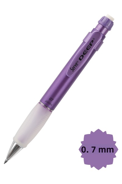 Serve قلم ميكانيكي عميق متعدد الاستخدامات 0.7 أرجواني معدني