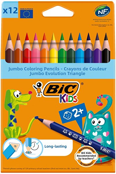 Bic قلم تلوين مثلث جامبو 12 لونًا 1632