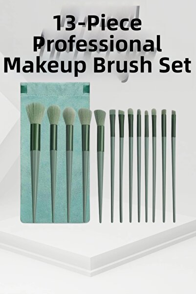 shopwave 13 Pieces Professional Makeup Brush Set with Portable Case Powder Bl...