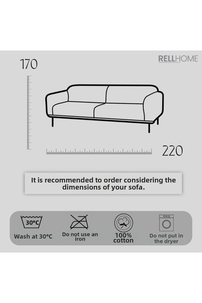 rellhome غطاء أريكة فاخر مضاد للانزلاق مصنوع من القطن بنسبة 100%| شال أريكة| غطاء متعدد الأغراض