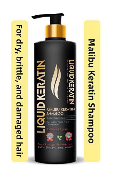 Liquid Keratin شامبو الكيراتين ماليبو - خالي من الملح والجفاف غير اللامع (350 مل)
