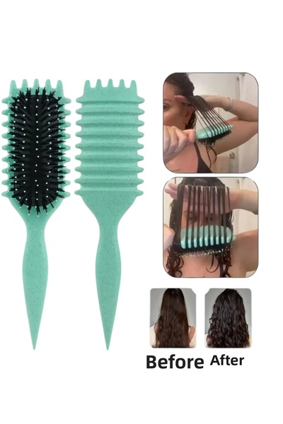 newaa butik مشط تجعيد الشعر السحري - فرشاة تجعيد الشعر - تجعيدات مثالية باللو...