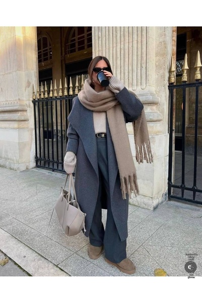 Nilbutik Premium Soft Boucle Scarf