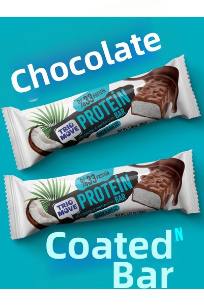 TrioMove 50 gram Protein Bar - Coconut %33 Protein, 50 g x 9 Pieces Trio Move
