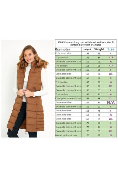 DYNAMO Vestă lungă de cupru pentru femei, cu glugă și blană