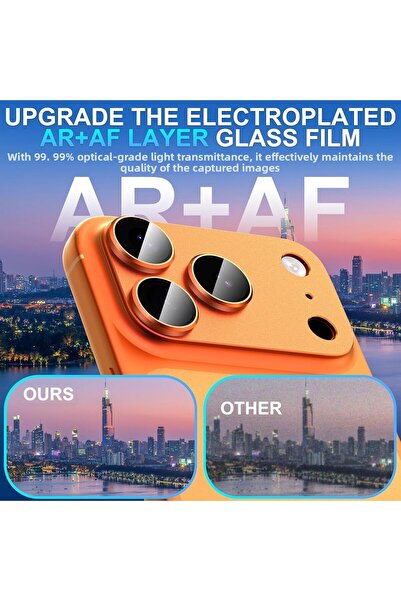 Deppo Trend iPhone 17 Pro Max Compatible Camera Protector Lens Metal Tempered Glass Camera Surrounding Full Protection
