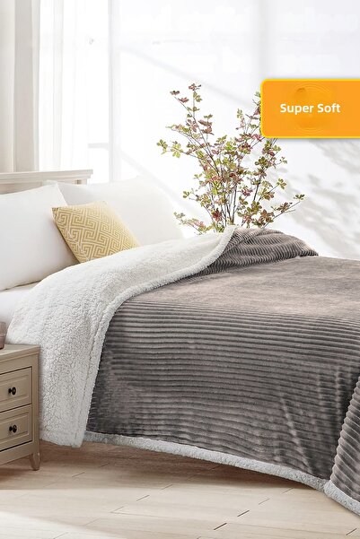 Evlen Home Collection Sherpa Blanket - Double, Soft Plush and Wellsoft Bedspread