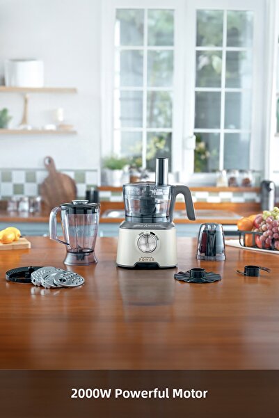 Karaca X Refika Mastermaid Power 10 in 1 Food Processor Swiss Cream 2000W