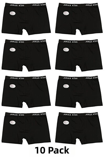 Mostes Underwear Chlapecké černé boxerky Lycra Pack po 10 ks