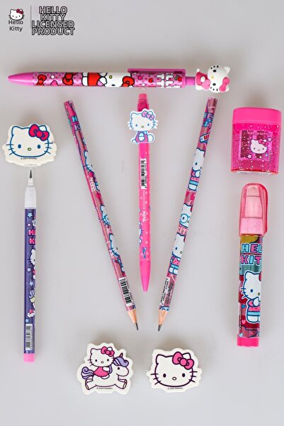 Hello Kitty مجموعة أقلام "كاملة" مكونة من 9 قطع مرخصة للموسم الجديد مع Dekomus