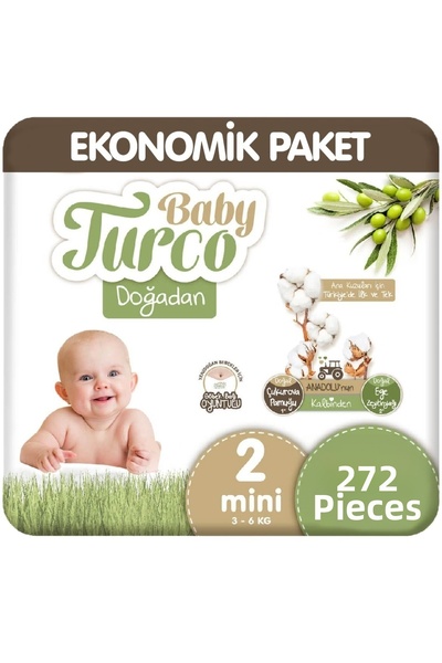 Baby Turco دوغادان مقاس 2 اقتصادي 68x4 272 قطعة