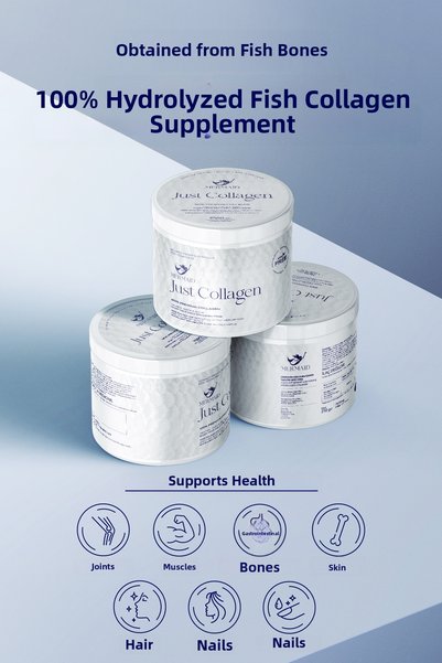 Mermaid Collagen Just 100% Pure Marine Collagen High Bioactivity 7500 Mg Premium Fish Collagen Peptides /8 Weeks
