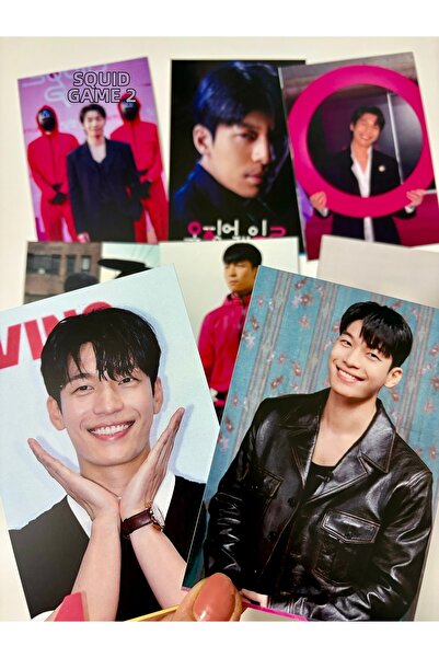 Pankart Evi Set de 8 piese Squid Game Detectiv Wi Ha-joon Set de Carton Decor...