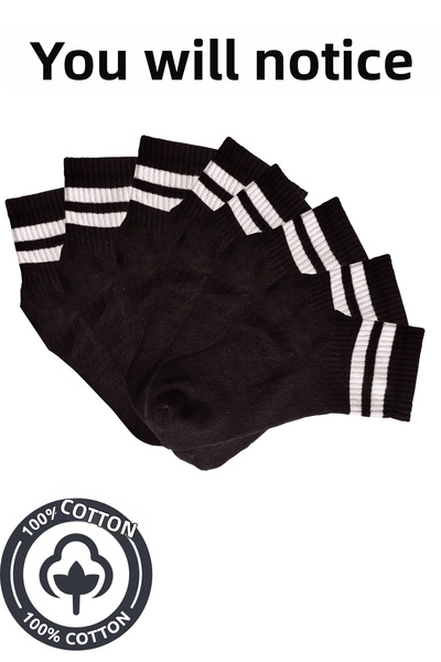 DİLRUBA AVM Quality Cotton Soft Unisex Ring Patterned College Socks (8 Pairs)