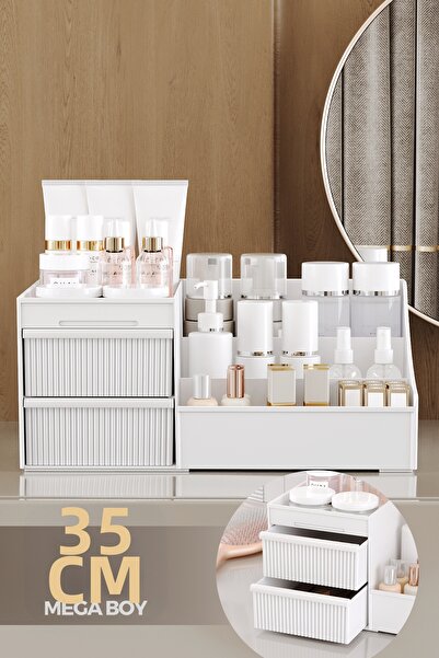 Pufwin Home Elegance XL Makeup Cosmetic 35cm Organization Chair White