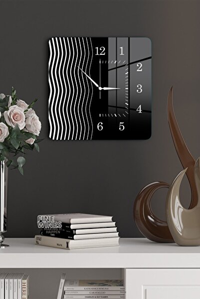 Decovetro Ceas de Perete din Sticlă Square 1075 30 x 30 Cm