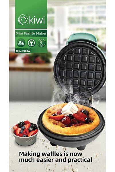 Kiwi Ksm-2400w mini waffle maker with nonstick plates
