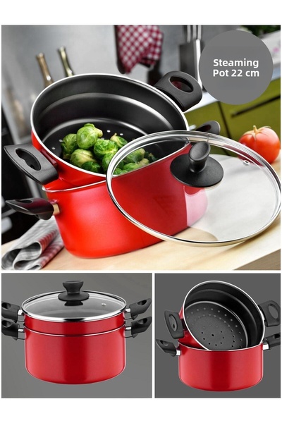 Bayev 22 Cm Boiling Pot Steaming Pot Ravioli Vegetable Supplementary Food Cooking Pot