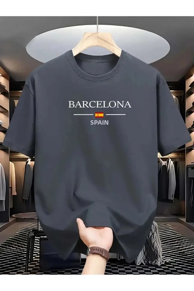 Koklonmoda Unisex Barcelona Printed Oversize T-Shirt